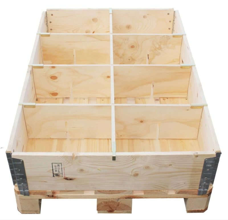 Pallkrageavdelare i slitsad plywood – 8 fack