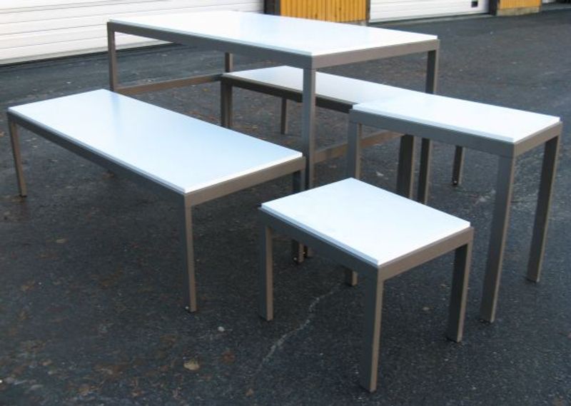 Podie vit / grå 600x1500 mm - begagnad