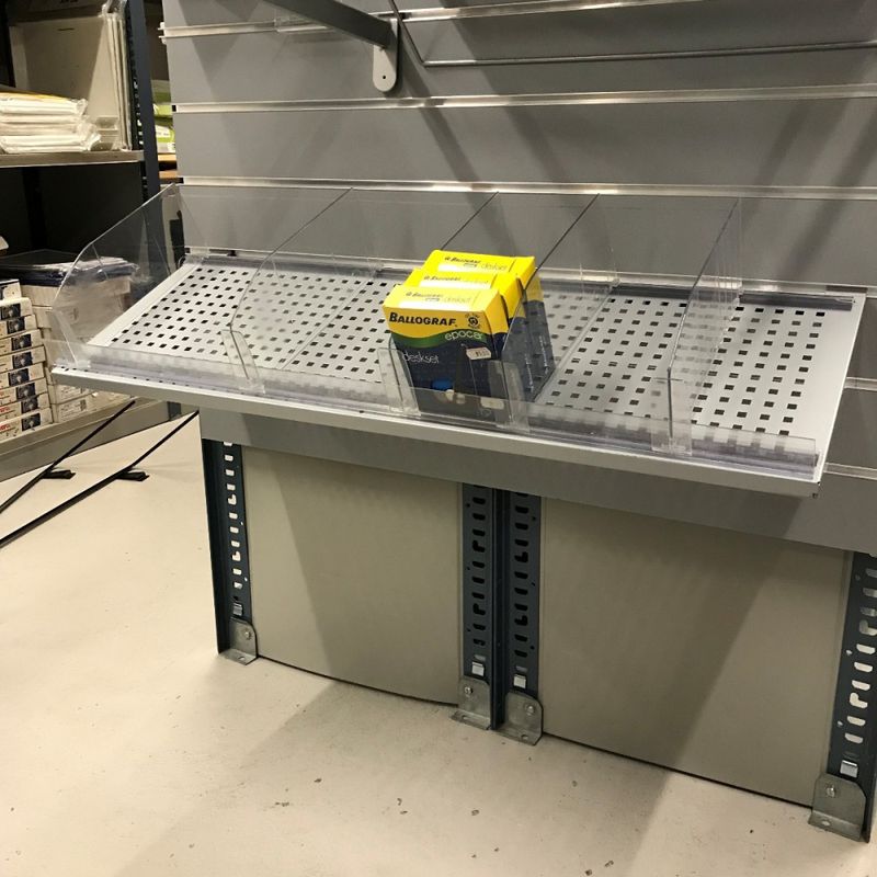 Plåthylla grå 90x30cm Paketpris! - begagnat