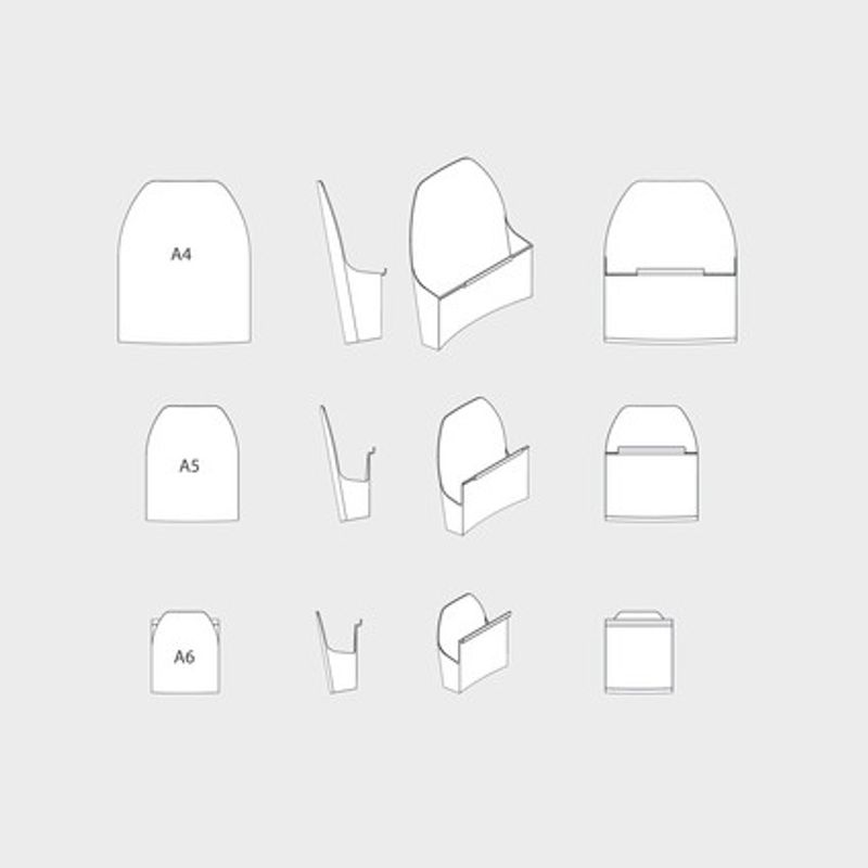 Broschyrfack A6 till Dacapo Ritningslist 