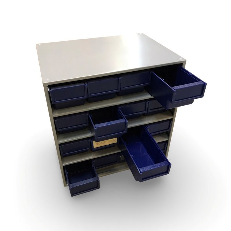 Lagerkassett 16 lådor - begagnad