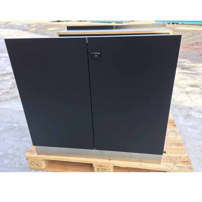 Butiksskåp svart laminat - begagnad
