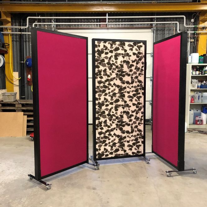 Huvudbild Skärmvägg cerise/mönstrad 97x218 cm - begagnad