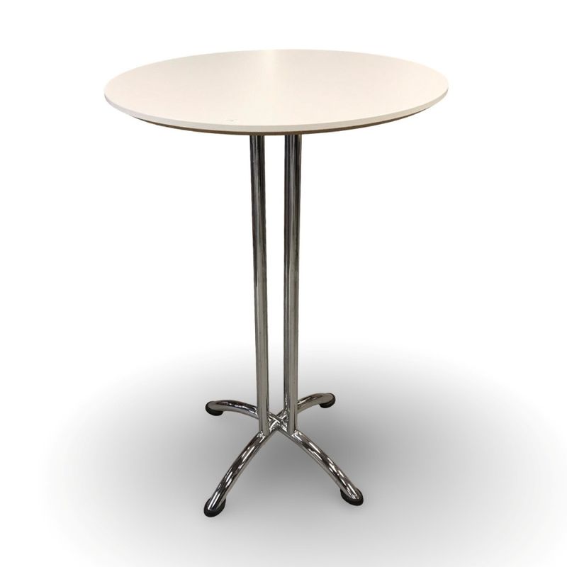 Barbord skiva Ø 70 cm vit - begagnat