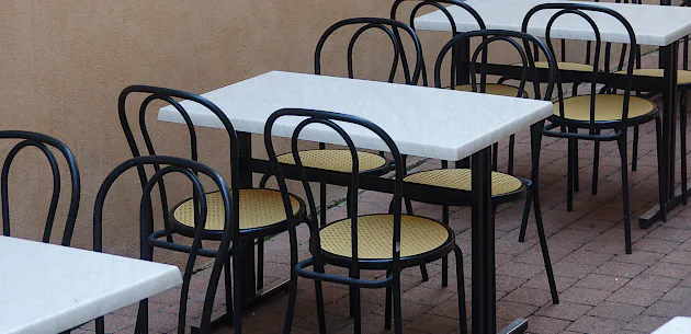Inredning för restaurang, café eller privatperson. Altaner, Terrasser och uterum.