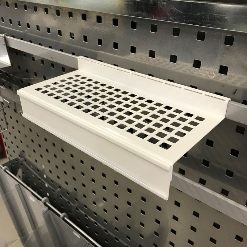 Hylla perforerad för detaljskena/spjutskena - begagnad