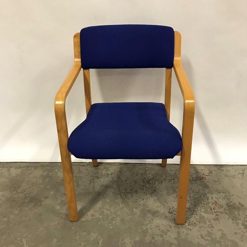 Karmstol bok/blå - begagnad