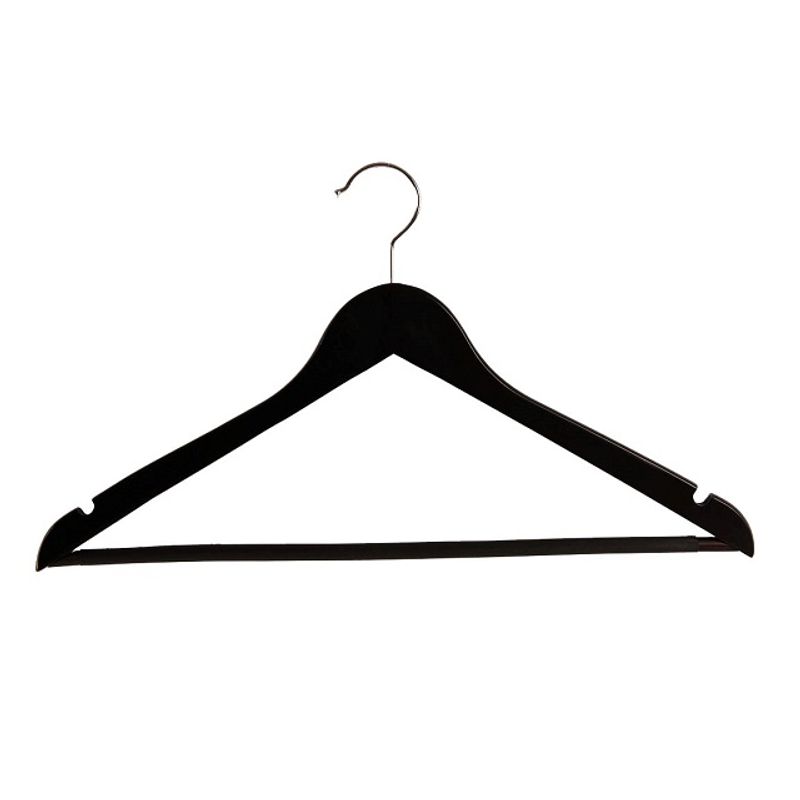 Trähängare rak med stång 45cm 50-pack 