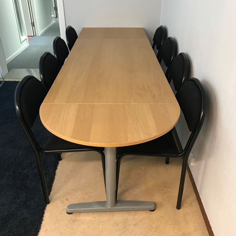 Konferensbord 2600x800 mm ekfanér - begagnat